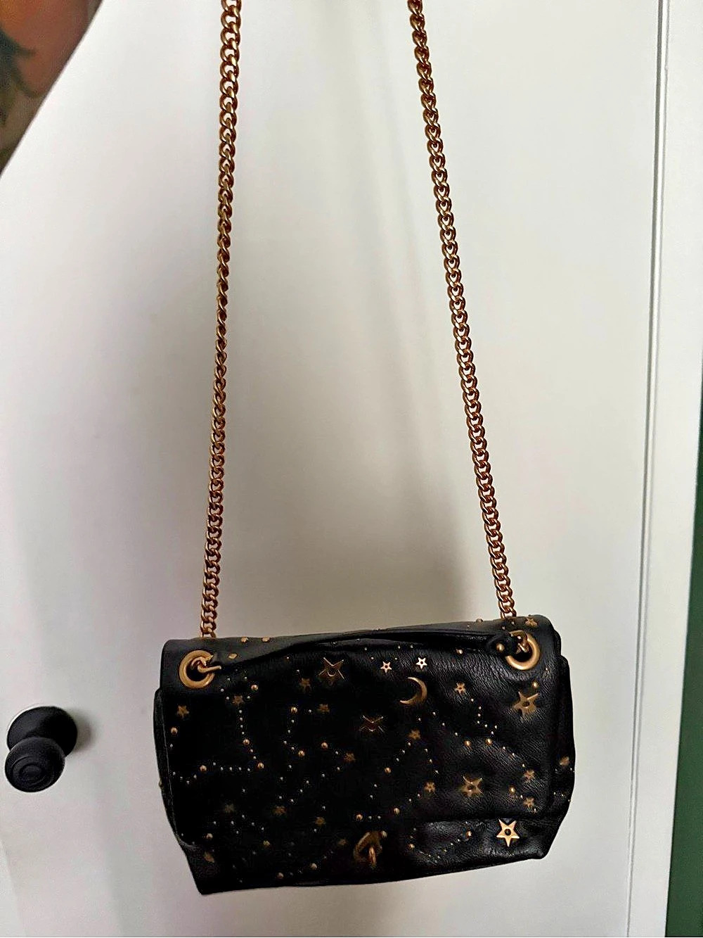 Rebecca Minkoff Edie Crossbody with Celestial Studs Black & Gold - Picture 3 of 4